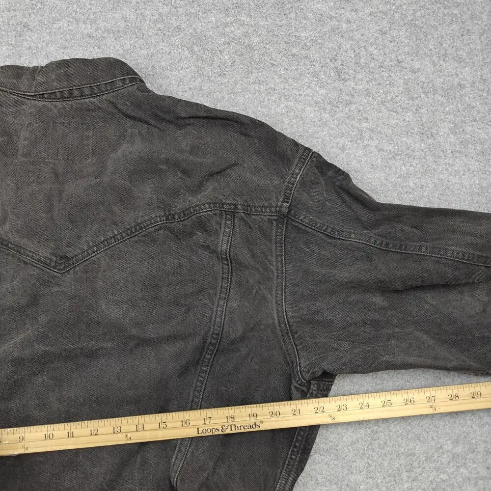 Vintage Levi's Jacket Mens Large Gray Denim Bomber Relaxed Trucker 90s